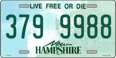 NH license plate 3799988