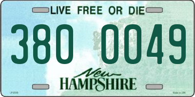 NH license plate 3800049