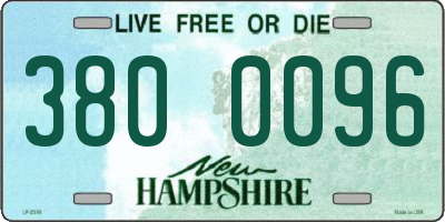 NH license plate 3800096