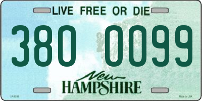 NH license plate 3800099