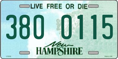 NH license plate 3800115
