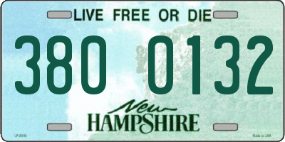 NH license plate 3800132