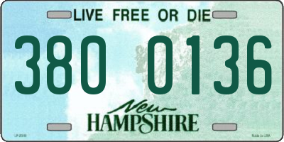 NH license plate 3800136