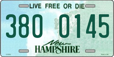 NH license plate 3800145