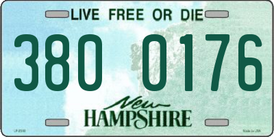 NH license plate 3800176