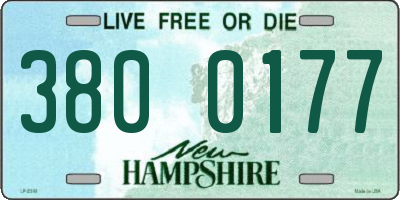 NH license plate 3800177