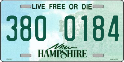NH license plate 3800184