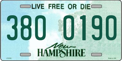 NH license plate 3800190