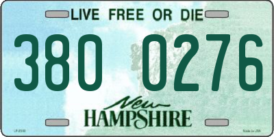 NH license plate 3800276