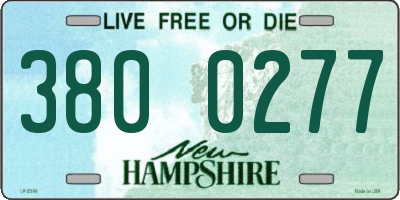 NH license plate 3800277