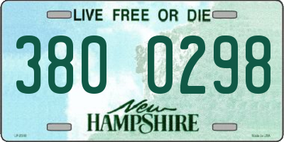 NH license plate 3800298