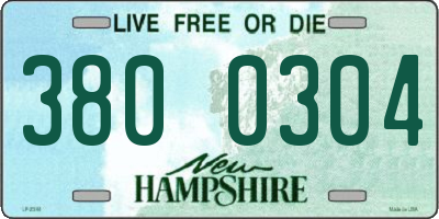 NH license plate 3800304