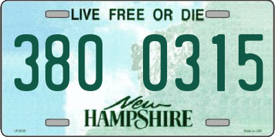 NH license plate 3800315