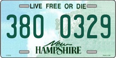 NH license plate 3800329