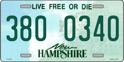 NH license plate 3800340