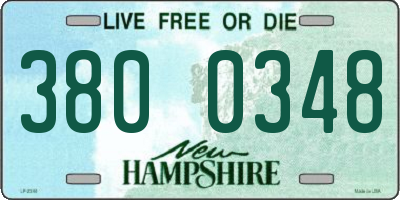 NH license plate 3800348