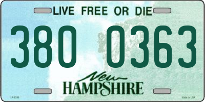 NH license plate 3800363