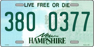 NH license plate 3800377