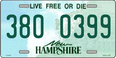 NH license plate 3800399