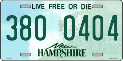 NH license plate 3800404