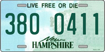 NH license plate 3800411