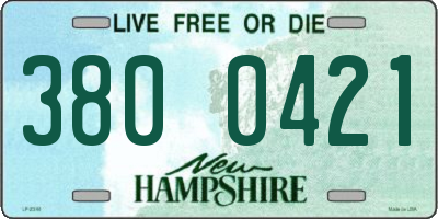 NH license plate 3800421