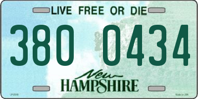NH license plate 3800434