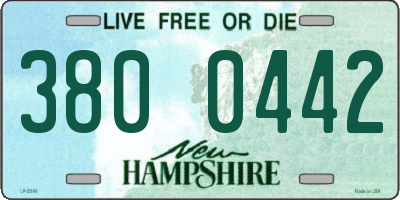 NH license plate 3800442
