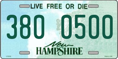 NH license plate 3800500