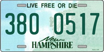NH license plate 3800517
