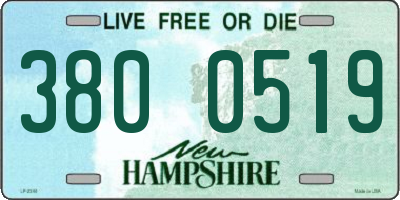 NH license plate 3800519