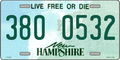 NH license plate 3800532