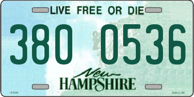 NH license plate 3800536