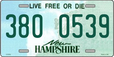 NH license plate 3800539