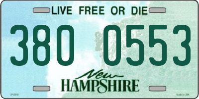 NH license plate 3800553