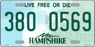 NH license plate 3800569