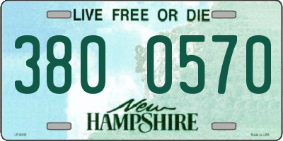 NH license plate 3800570