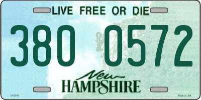 NH license plate 3800572