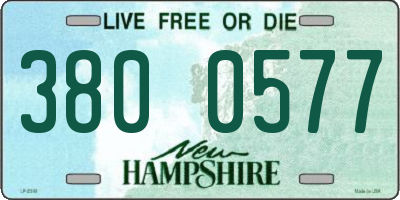NH license plate 3800577