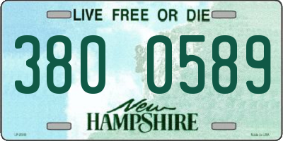 NH license plate 3800589