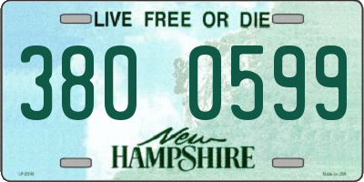NH license plate 3800599