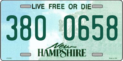 NH license plate 3800658