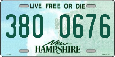 NH license plate 3800676