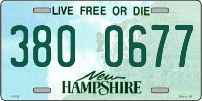 NH license plate 3800677
