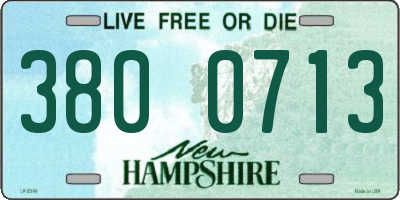 NH license plate 3800713