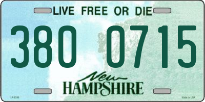 NH license plate 3800715