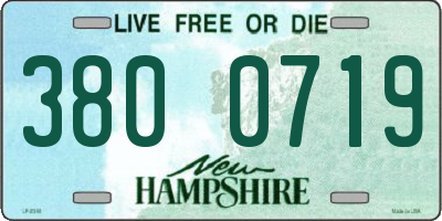NH license plate 3800719