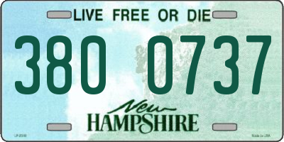NH license plate 3800737