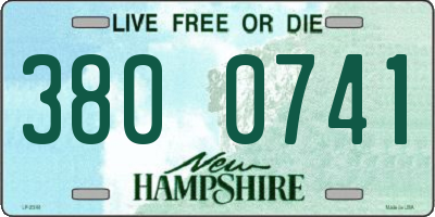 NH license plate 3800741