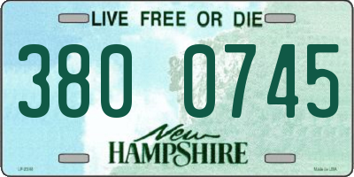 NH license plate 3800745
